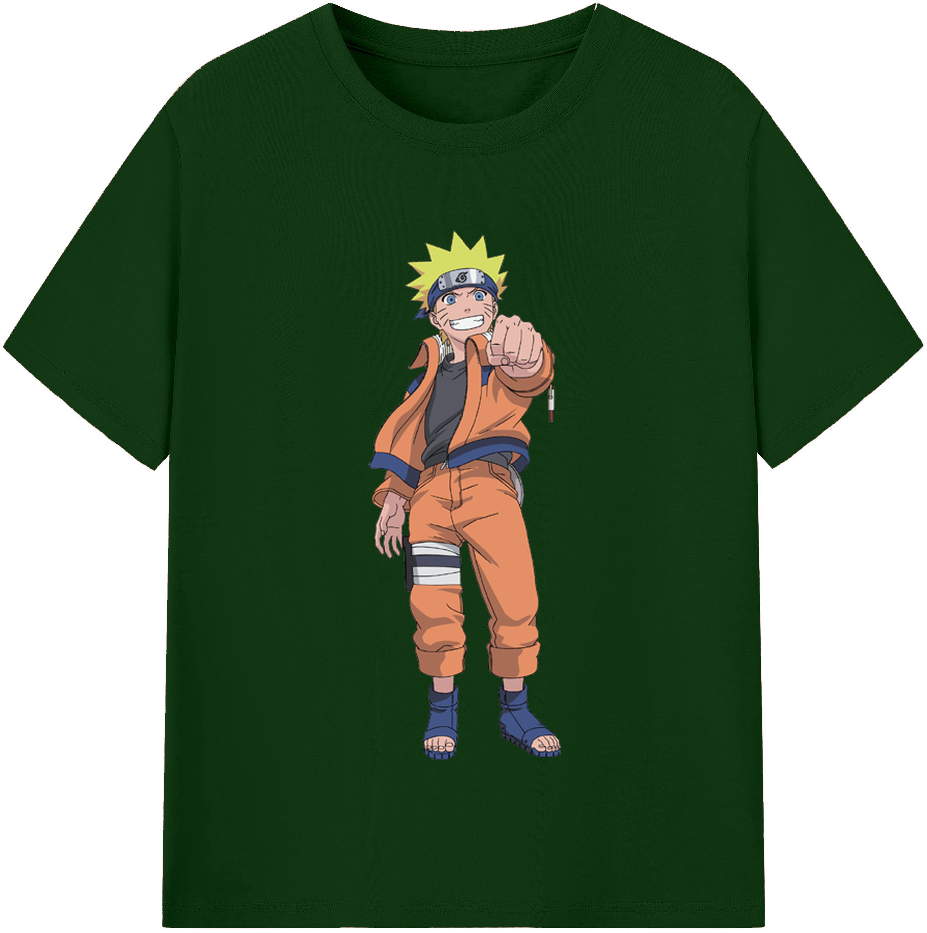 （画像用） NARUTO -ナルト- うずまき ナルト Uzumaki Naruto 綿100％半袖Tシャツ（フロントプリント）